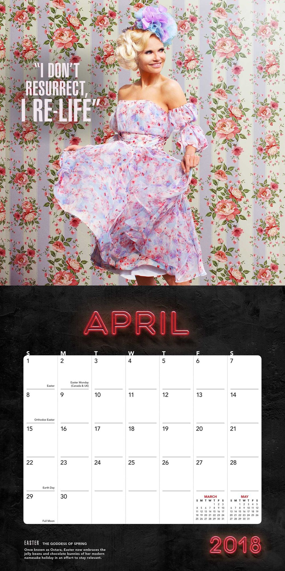 2018 American Gods Wall Calendar