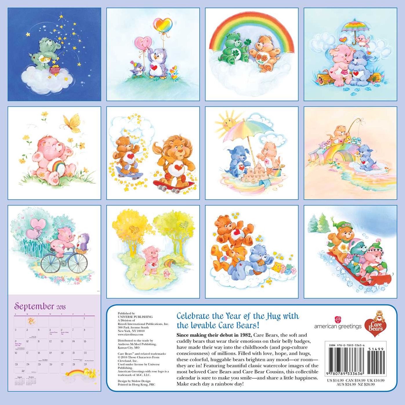 2018 Care Bears Wall Calendar