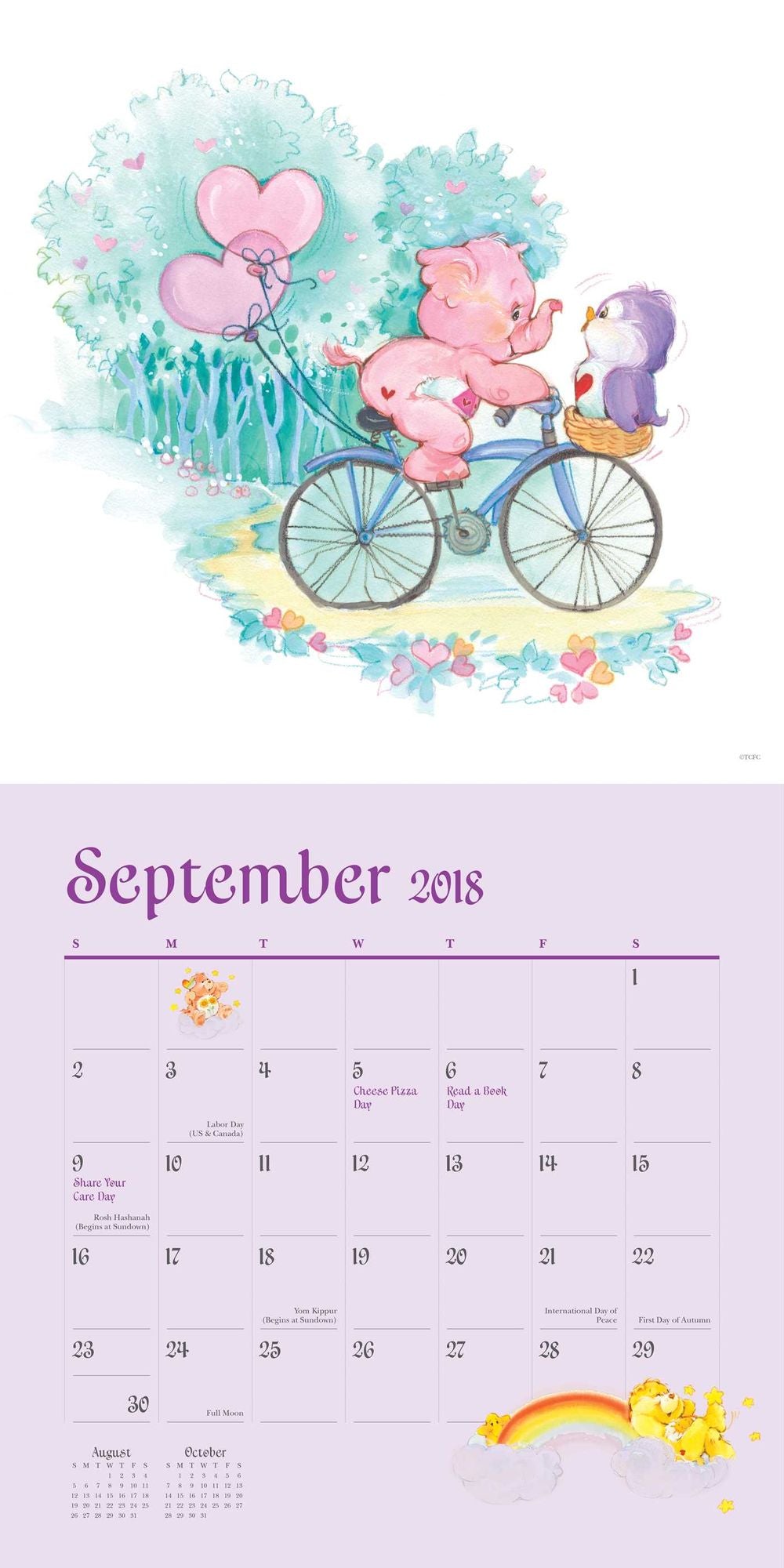 2018 Care Bears Wall Calendar