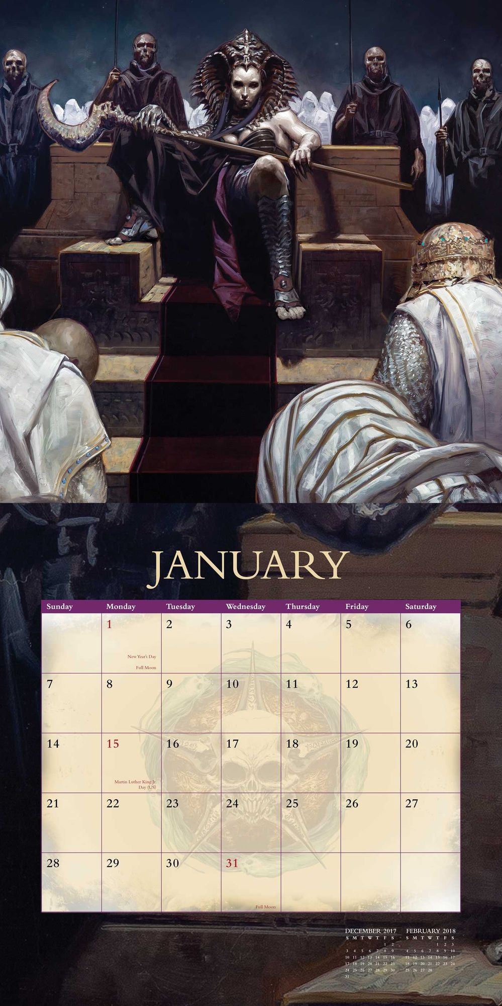 2018 Court of the Dead Wall Calendar