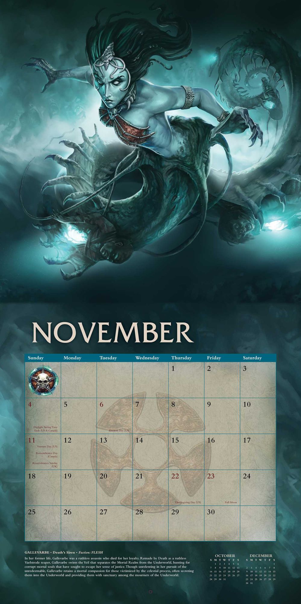 2018 Court of the Dead Wall Calendar