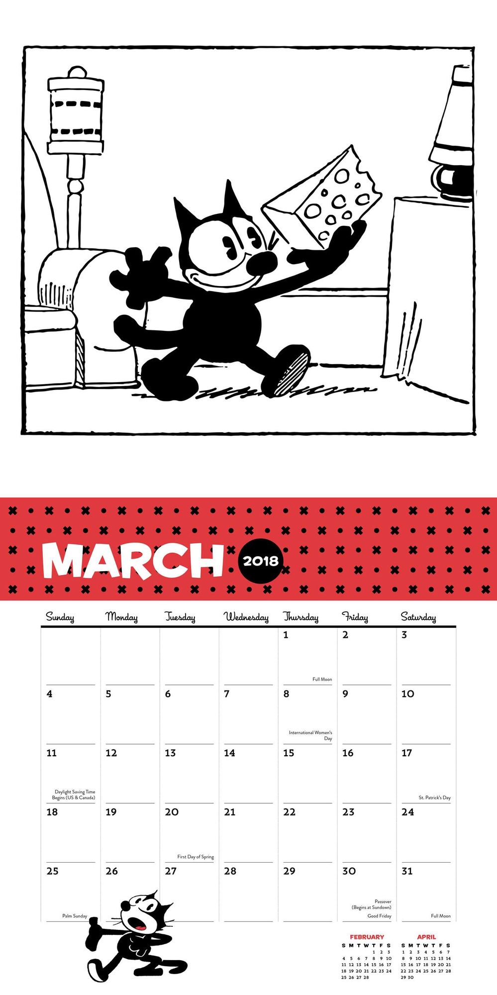 2018 Felix the Cat Wall Calendar
