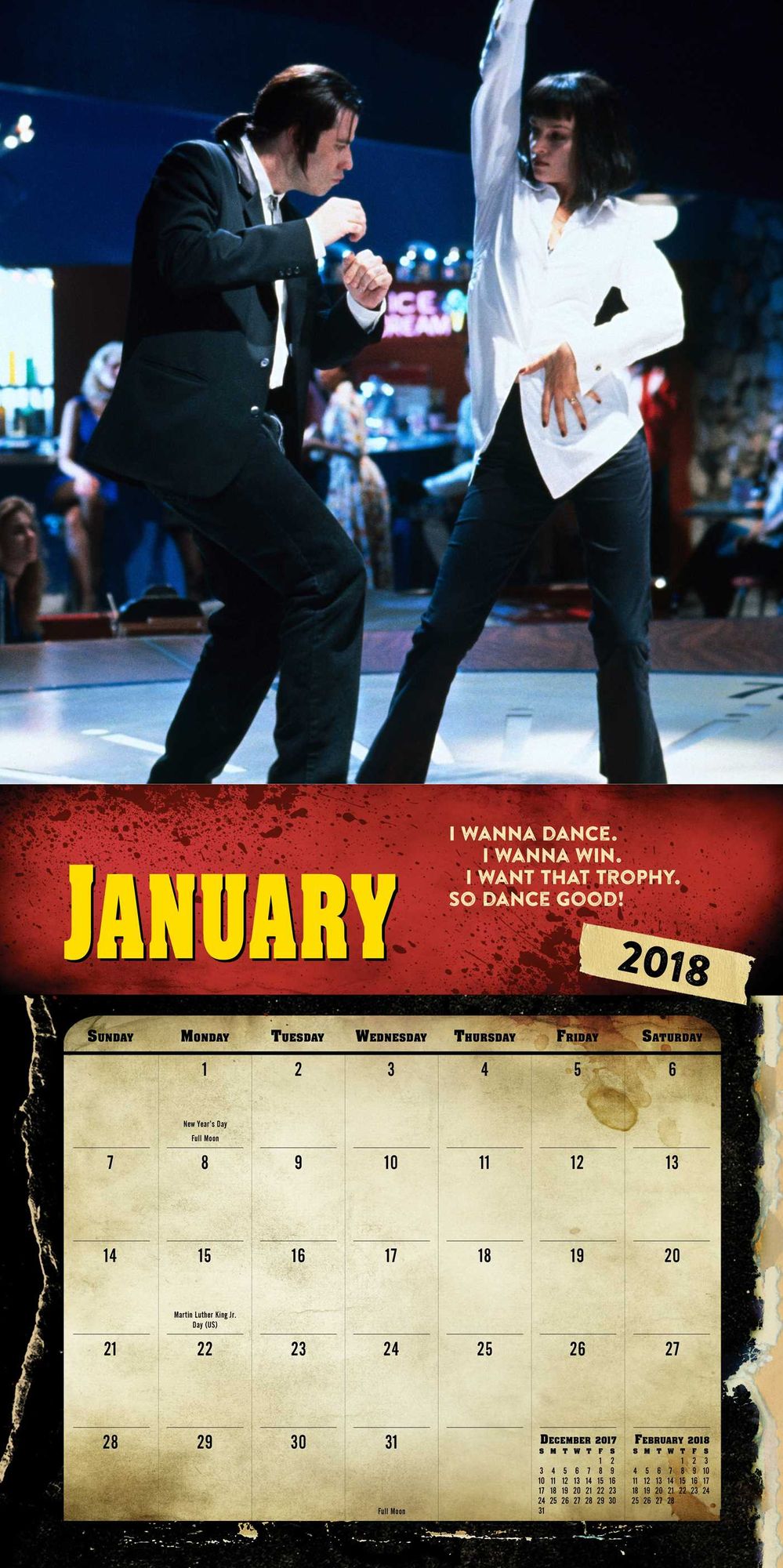 2018 Pulp Fiction Wall Calendar