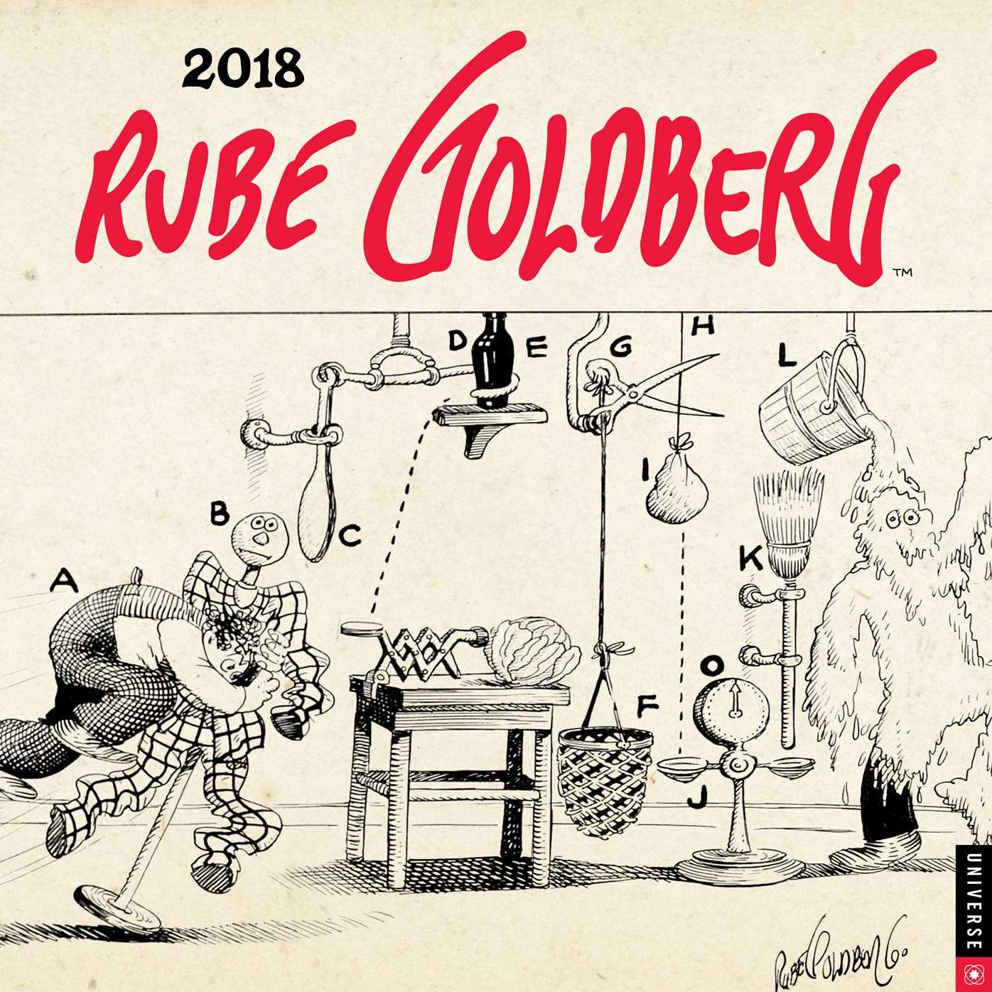 2018 Rube Goldberg Wall Calendar
