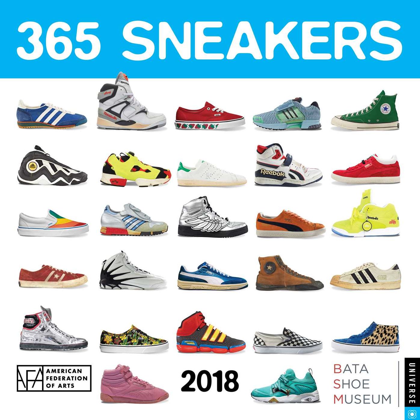 2018 365 Sneakers Wall Calendar