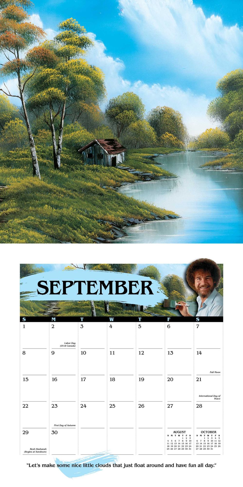 Bob Ross 2019 Wall Calendar