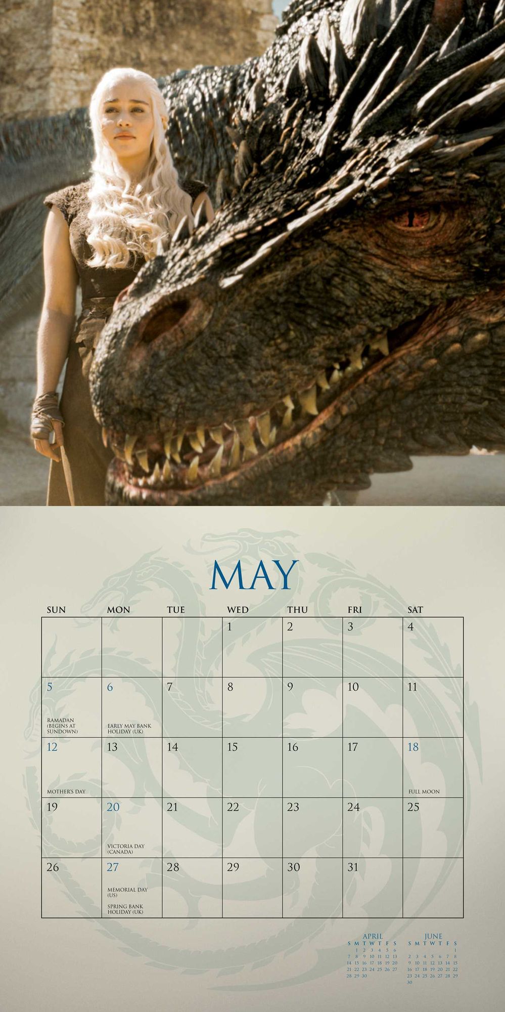 Game of Thrones 2019 Wall Calendar
