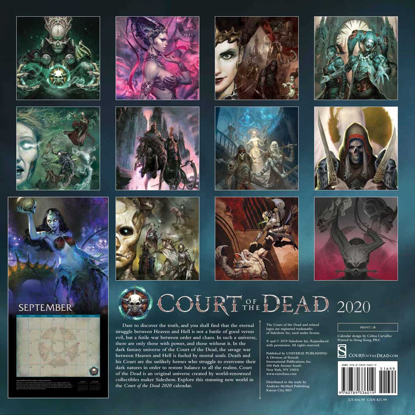 Court of the Dead 2020 Wall Calendar