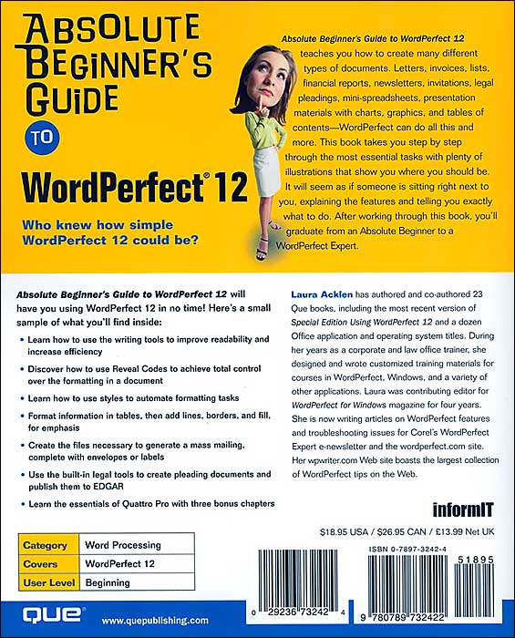 Absolute Beginner's Guide to WordPerfect 12