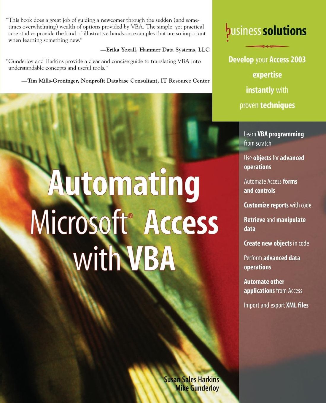 Automating Microsoft Access with VBA (Business Solutions Series)