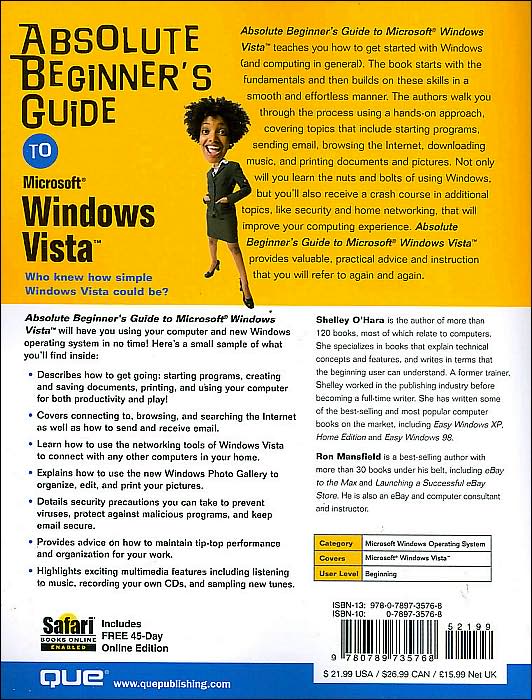 Absolute Beginner's Guide to Microsoft Windows Vista