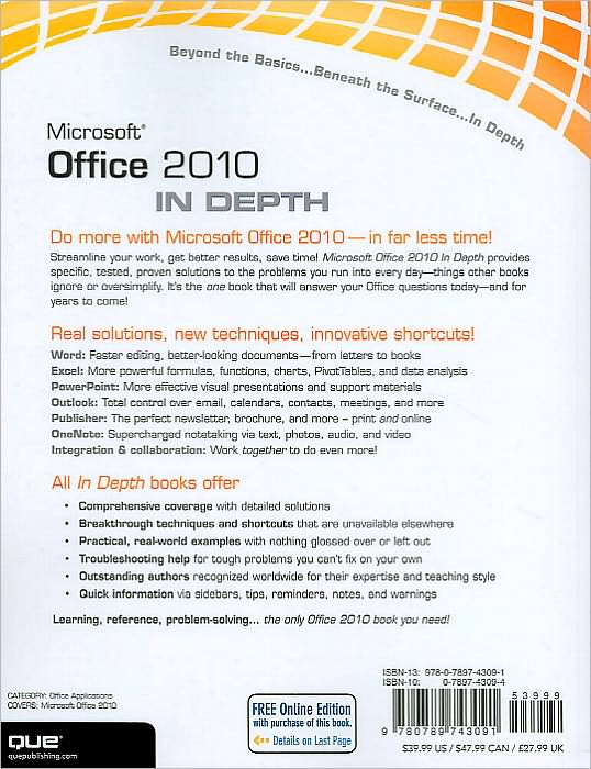 Microsoft Office 2010 In Depth