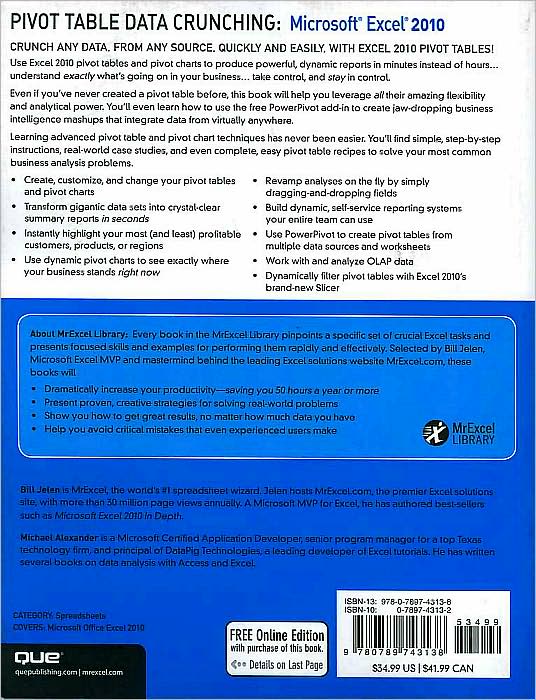 Pivot Table Data Crunching: Microsoft Excel 2010