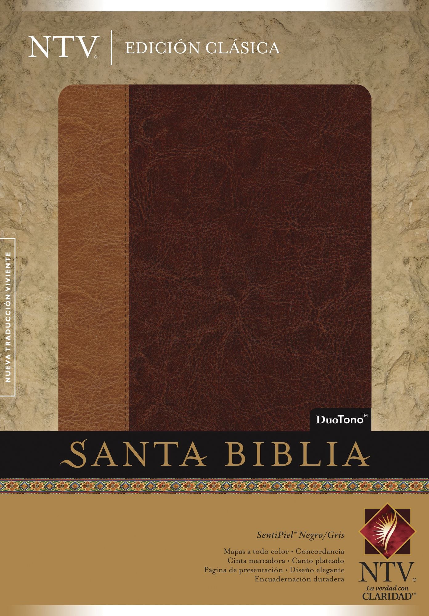 NTV Santa Biblia 2tones cafe claro/cafe