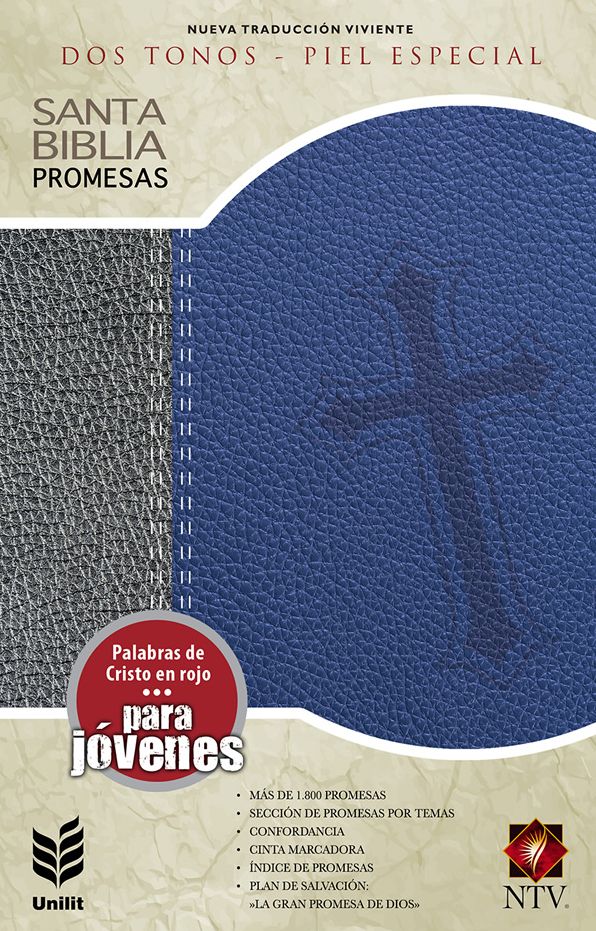 Santa Biblia Promesas NTV / Juvenil / Dos tonos / Gris y azul // Spanish Promise Bible NLT / Two Tone / Blue and Gray
