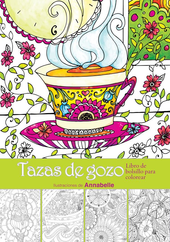 Tazas de gozo: Libro de bolsillo para colorear