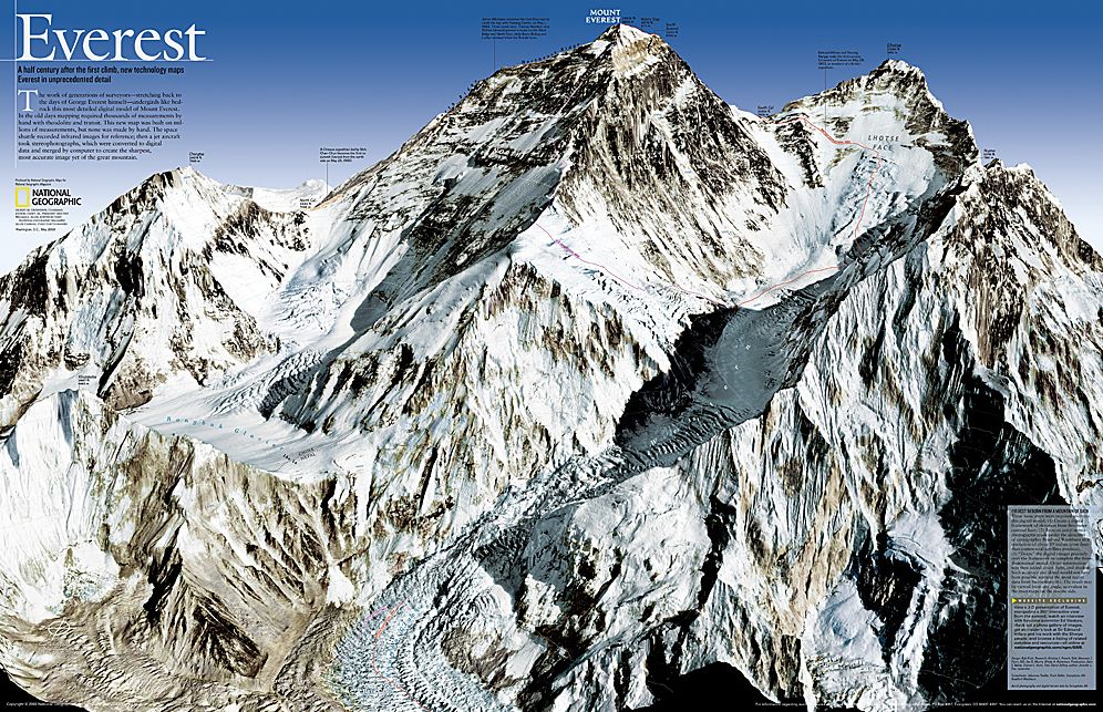 Mount Everest 50th Anniversary, 47x30, tube