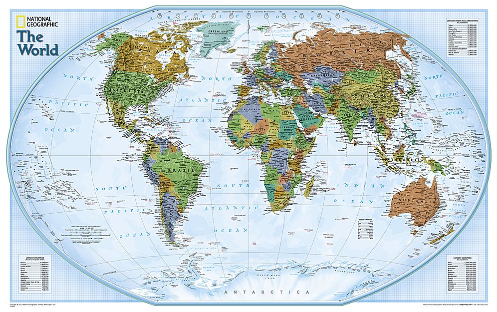 National Geographic: World Explorer Wall Map - Laminated (32 X 20 Inches)