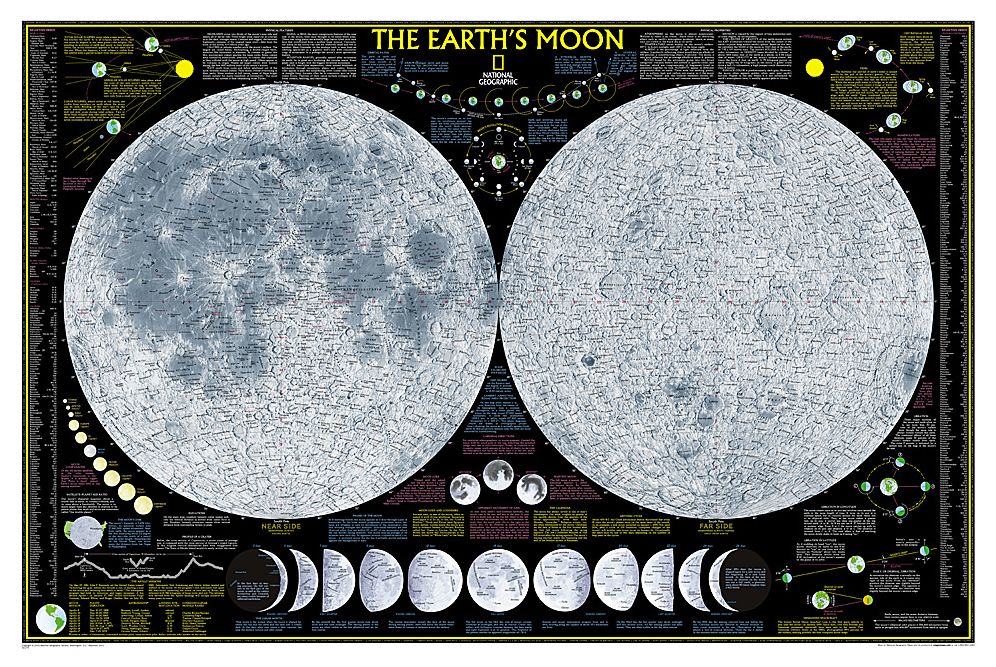 Moon, Relief, 28x43, Lam Index of Craters,