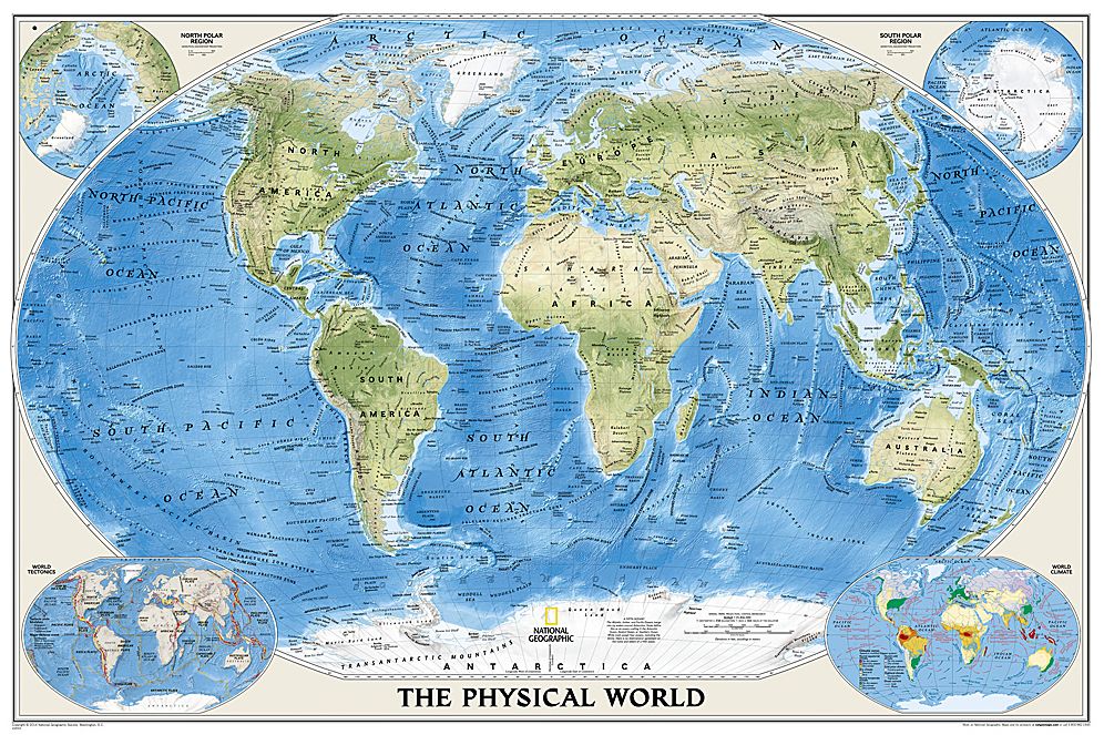 World, Phy, Ocean Floor, 30x44 Currents,
