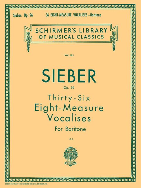 36 Eight-Measure Vocalises, Op. 96: Baritone