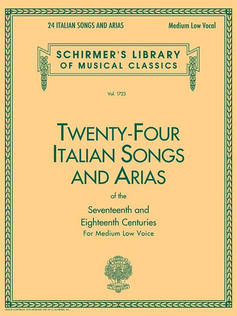 24 Italian Songs & Arias - Medium Low Voice (Book only): Medium Low Voice