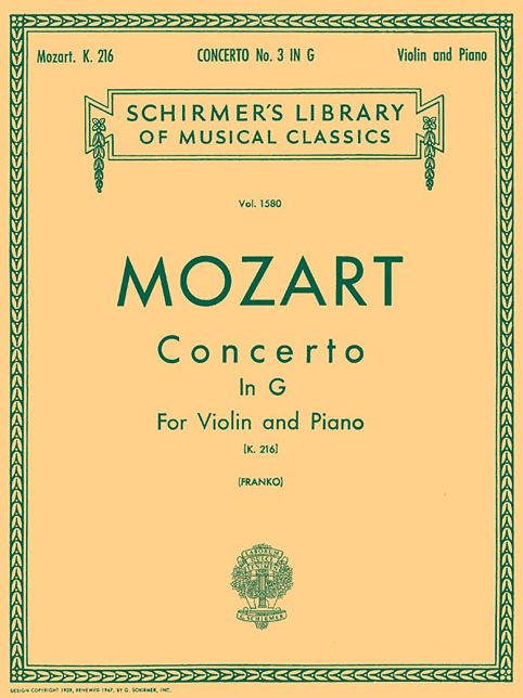 Concerto No. 3 in G, K.216: Score and Parts