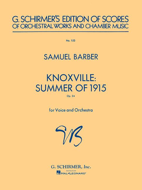 Knoxville: Summer of 1915: Study Score No. 153