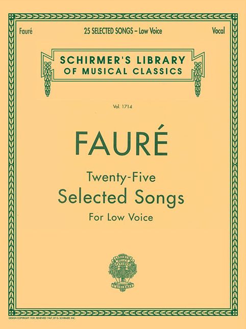 25 Selected Songs: Low Voice