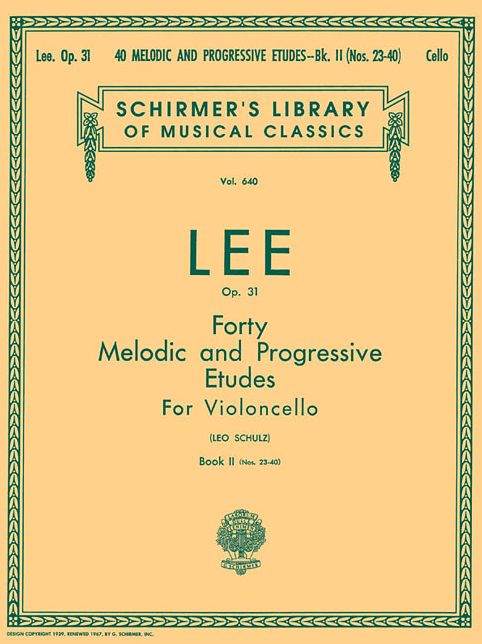 40 Melodic and Progressive Etudes, Op. 31 - Book 2: Cello Method