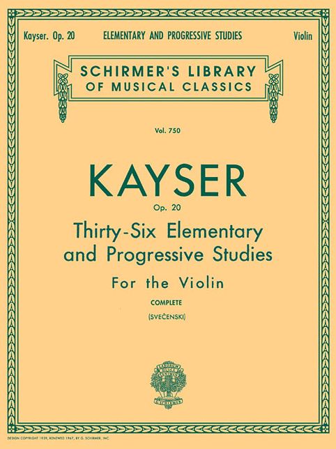 36 Elementary and Progressive Studies: Complete Violin Opus 20