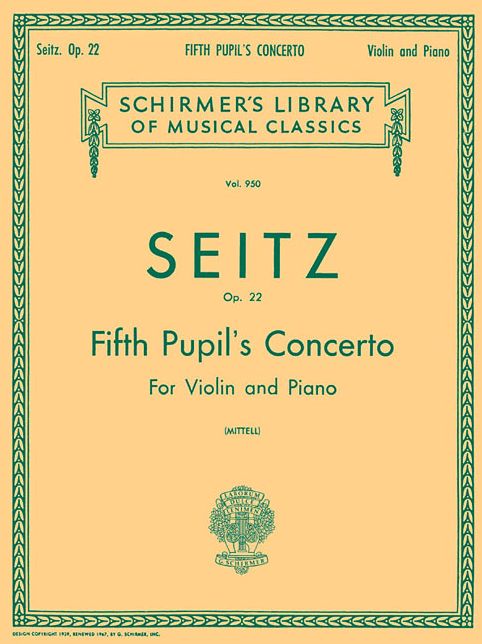 Pupil's Concerto No. 5 in D, Op. 22: Score and Parts