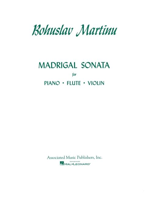 Madrigal Sonata: Score and Parts