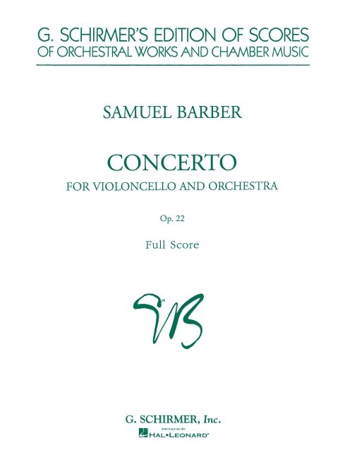 Cello Concerto, Op. 22: Study Score
