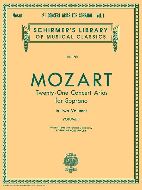 21 Concert Arias for Soprano - Volume I: Voice and Piano