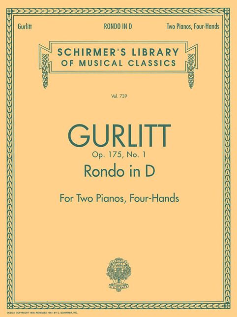 Rondo in D, Op. 175, No. 1 (set): Piano Duet