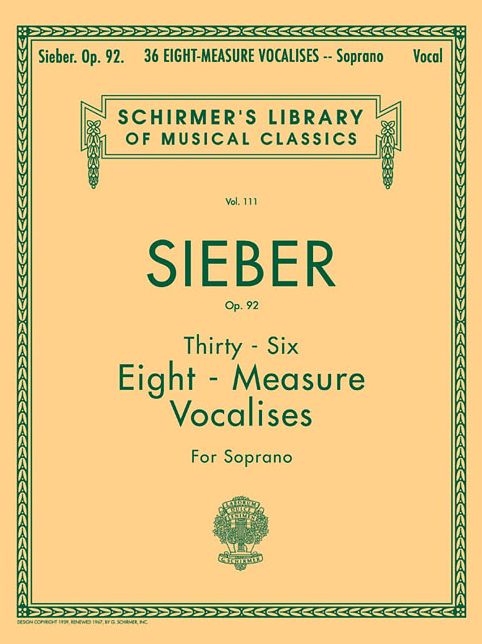 36 Eight-Measure Vocalises, Op. 92: Soprano