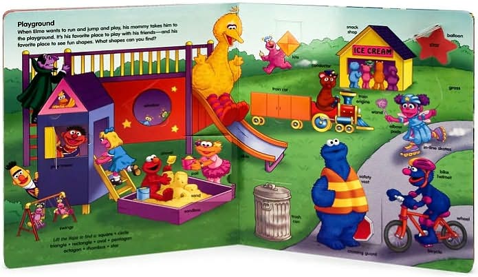 Sesame Street Elmo's Favorite Places: A Lift-and-Learn Flap Book