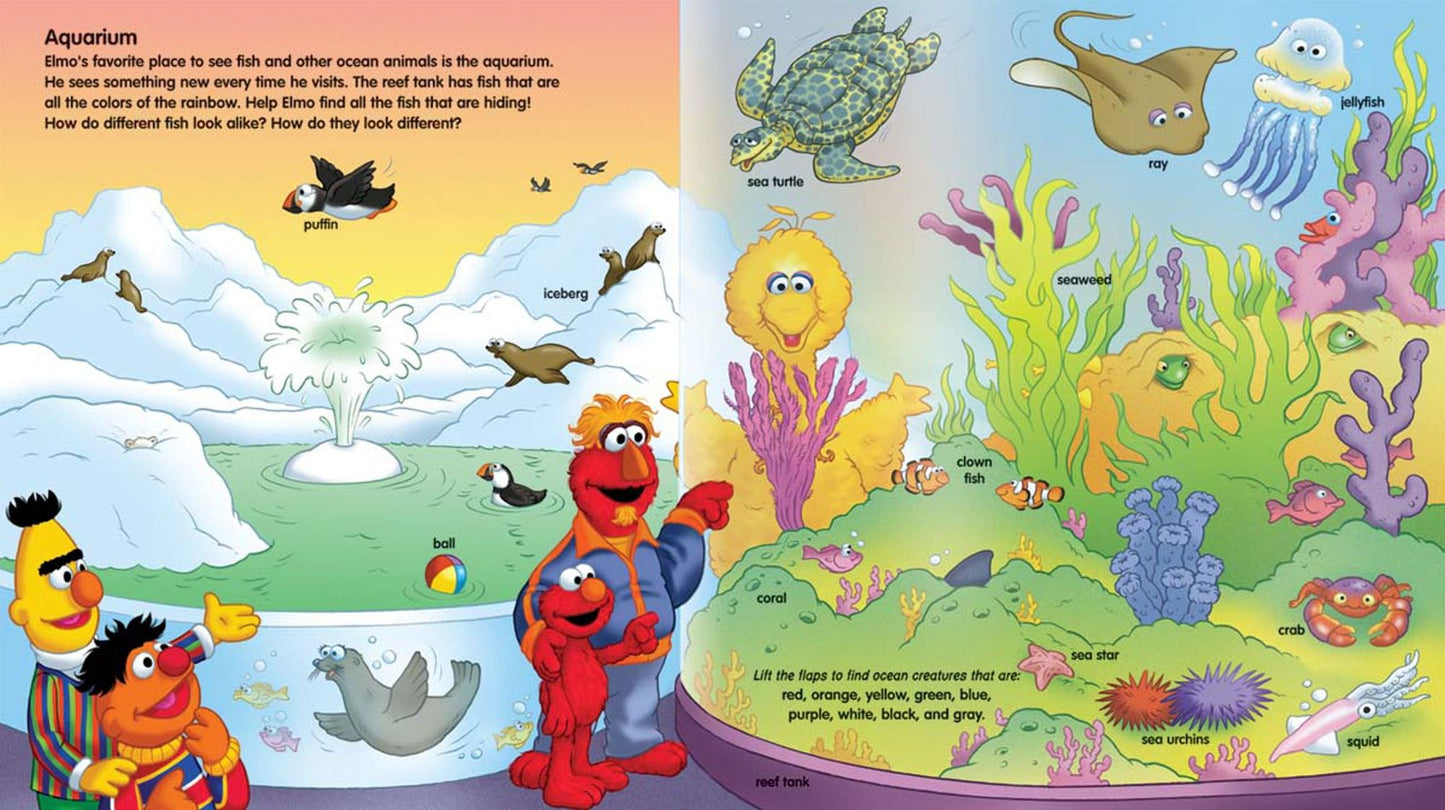 Sesame Street Elmo's Favorite Places: A Lift-and-Learn Flap Book