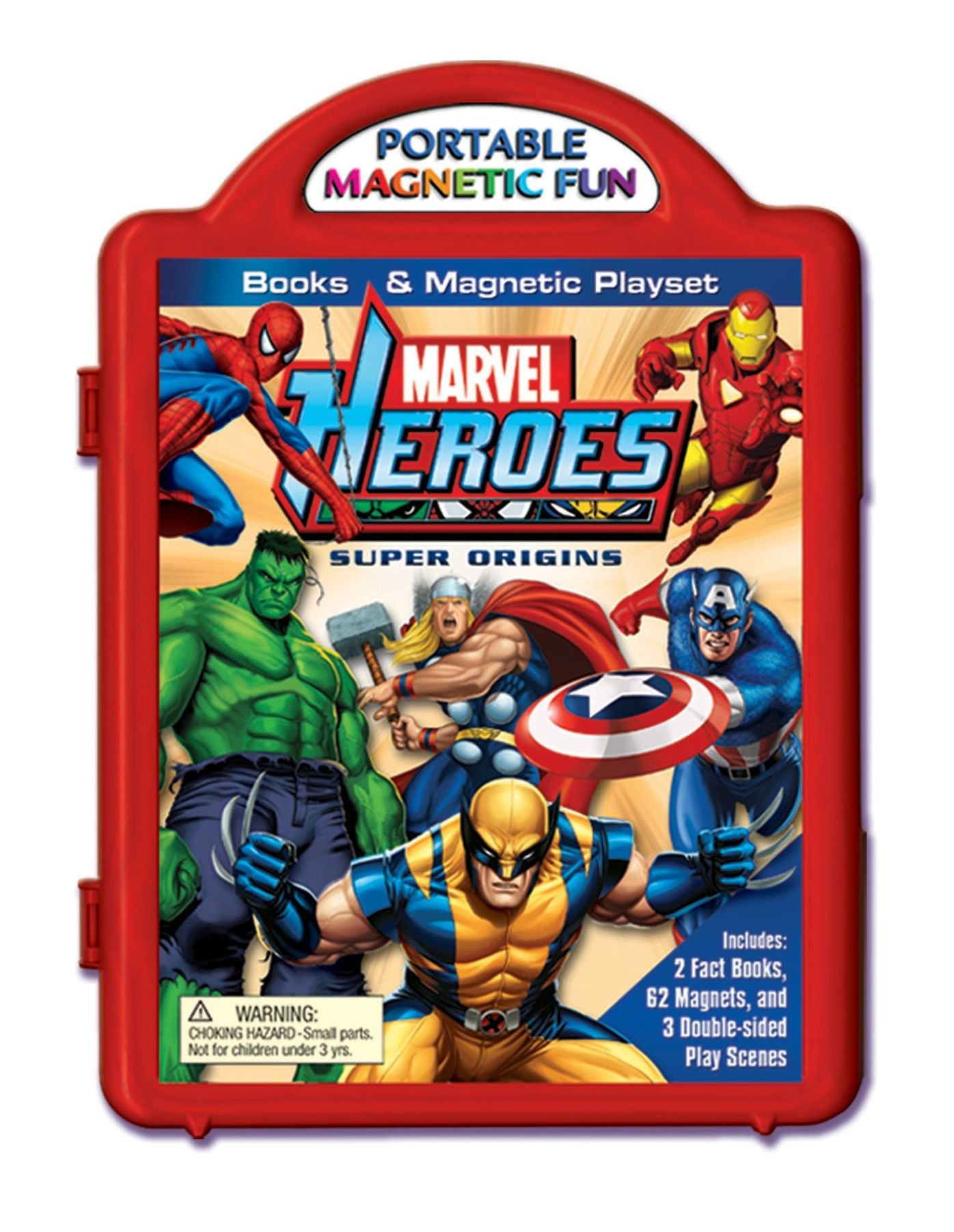Marvel Heroes Super Origins Book and Magnetic Playset
