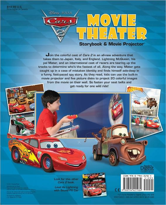 Disney Pixar Cars 2 Movie Theater: Storybook & Movie Projector
