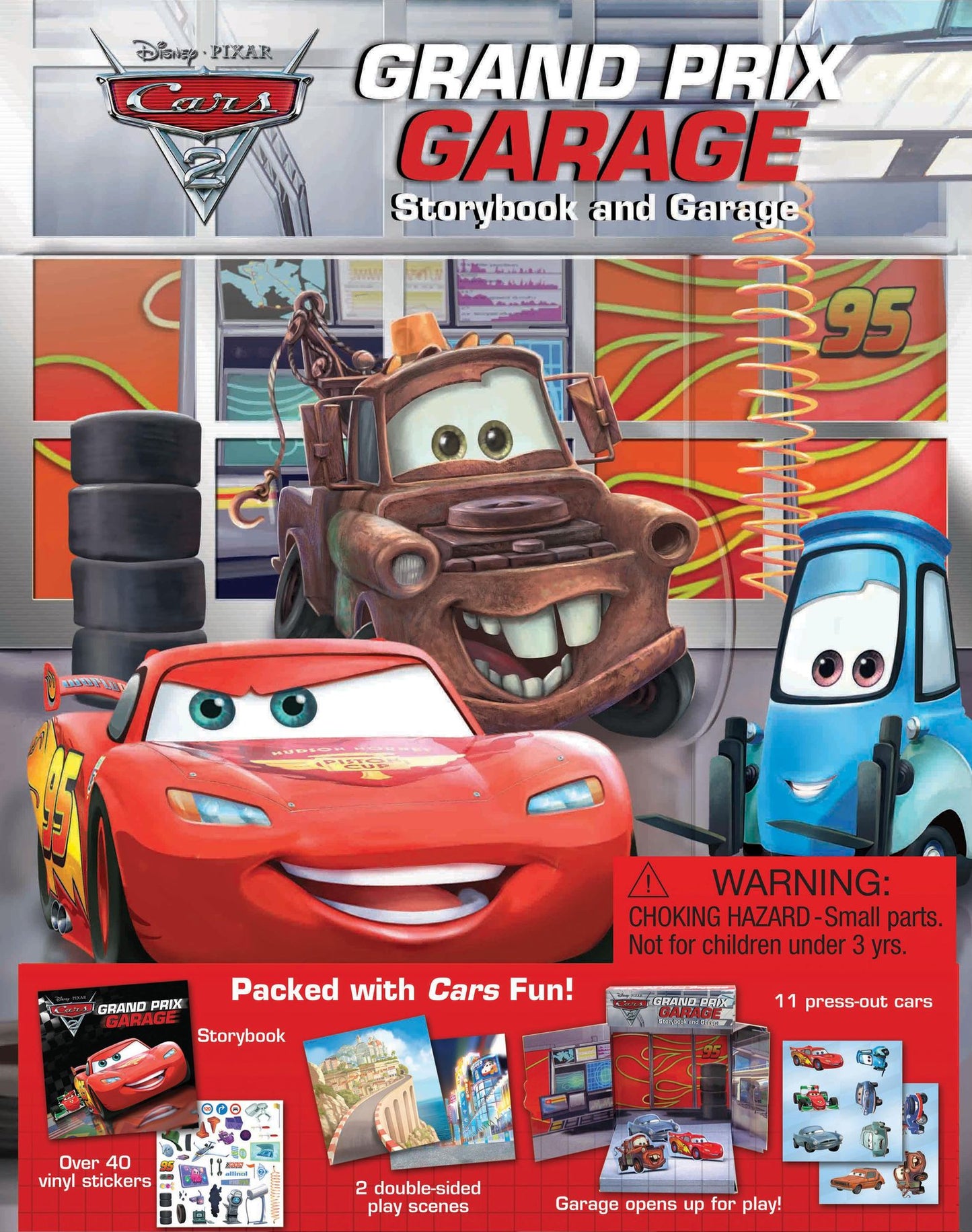 Cars 2 Grand Prix Garage: Storybook and Garage