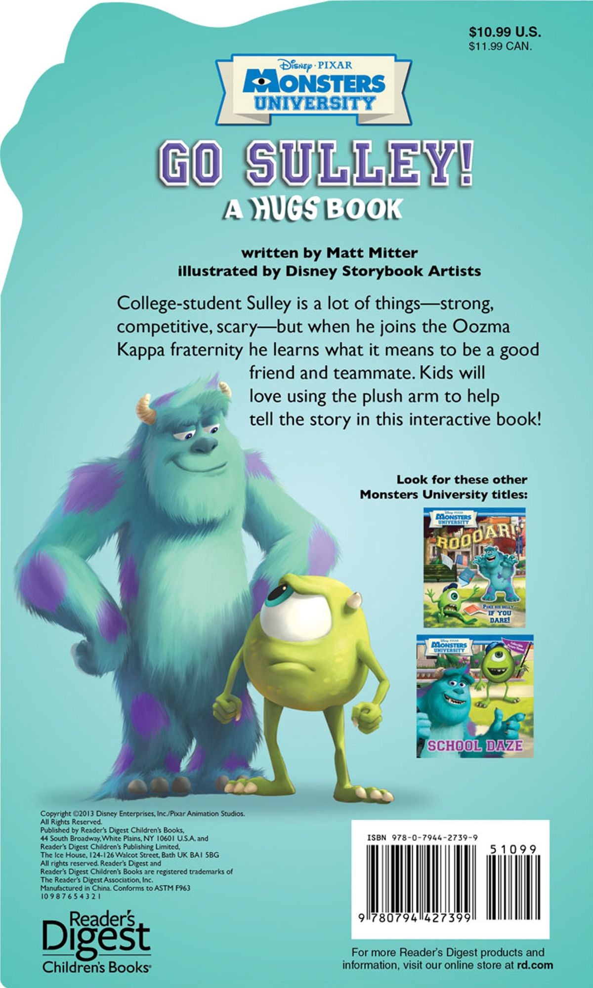 Disney Pixar Monsters University Go Sulley!: A HUGS Book