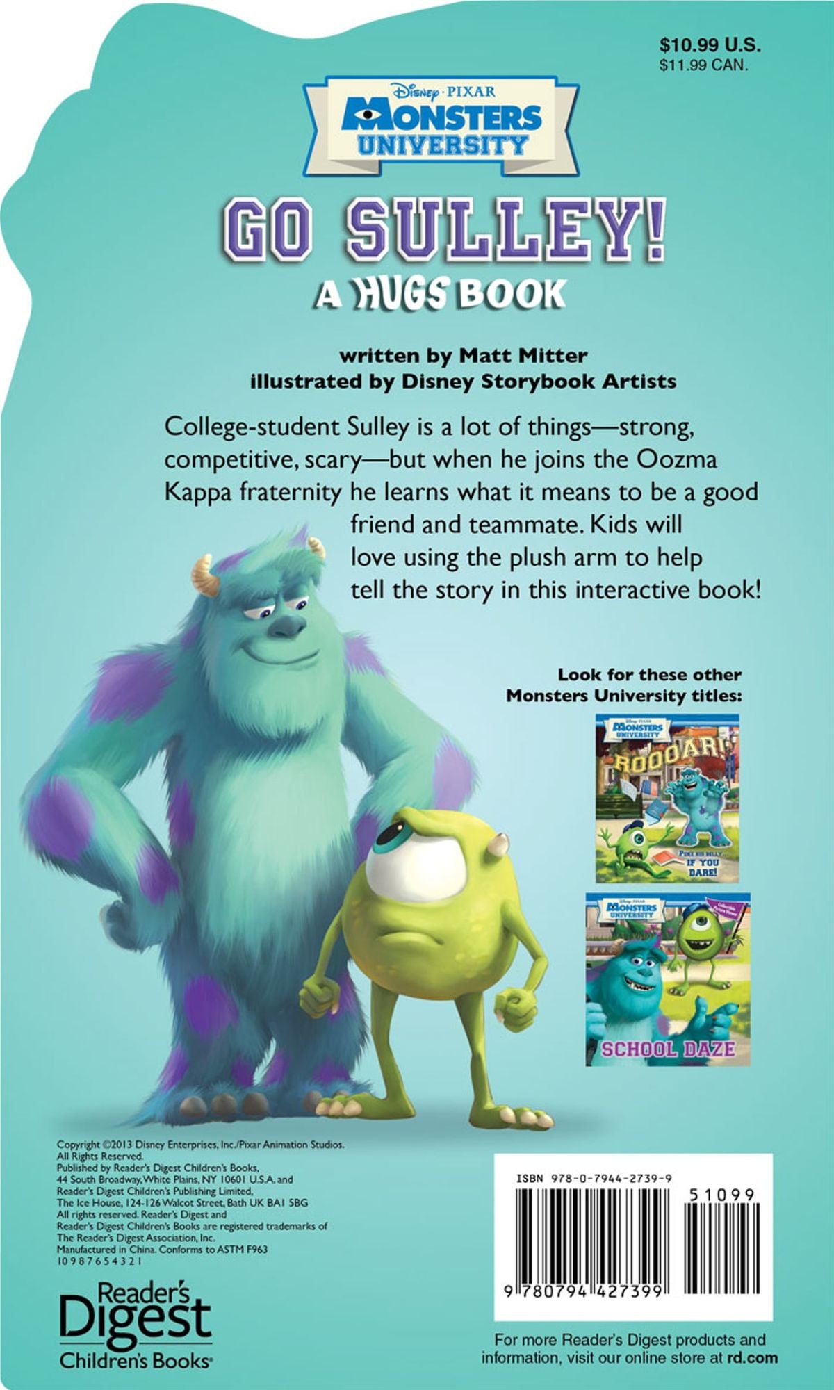 Disney Pixar Monsters University Go Sulley!: A HUGS Book
