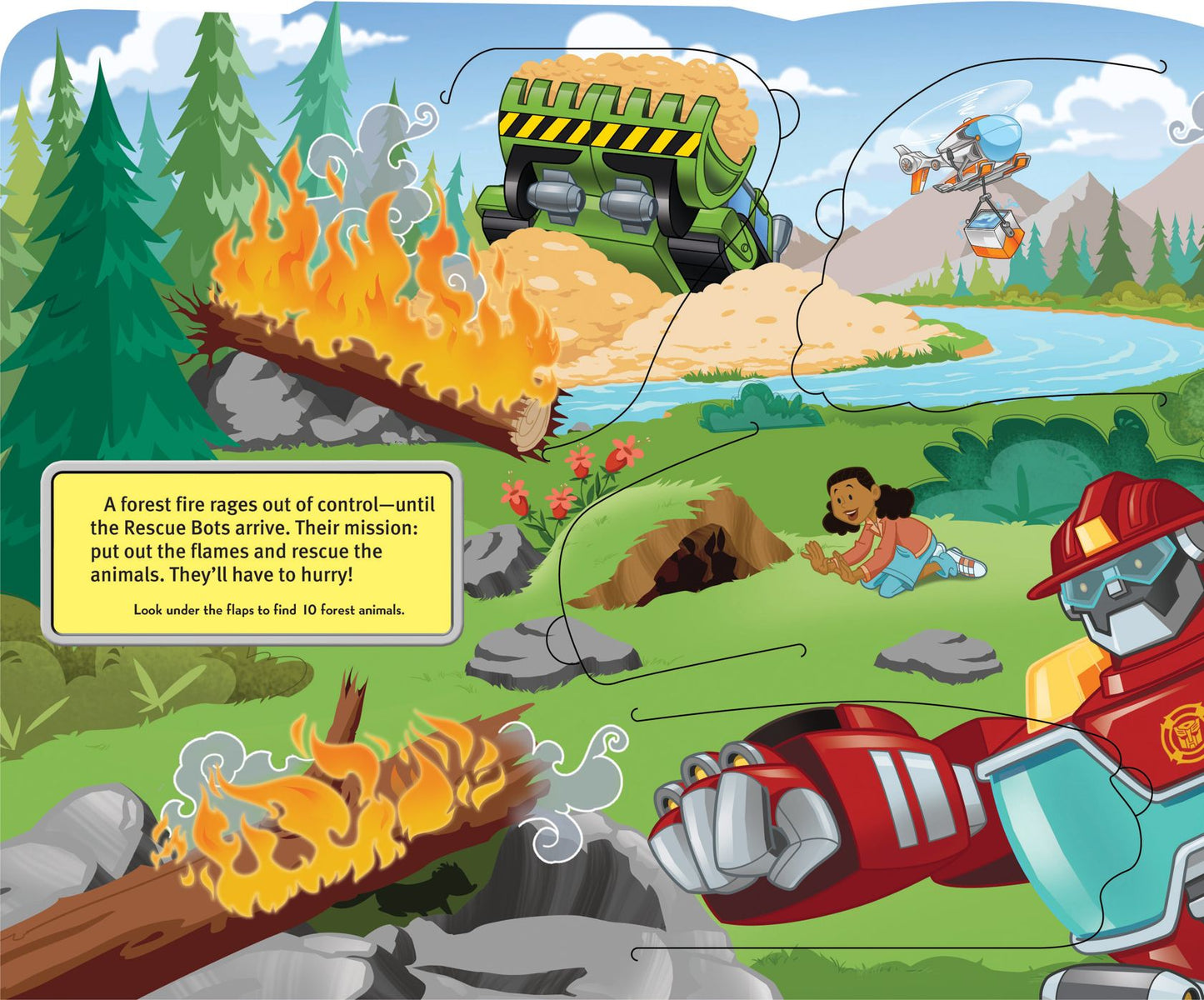 Transformers Rescue Bots Roll to the Rescue!: A Lift-the-Flap Book