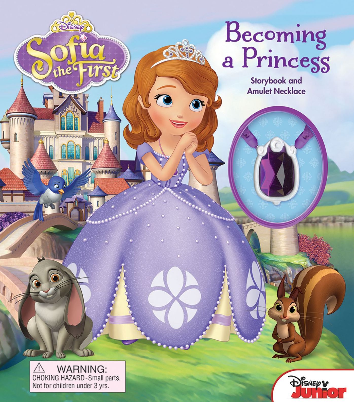 Disney Sofia the First Becoming a Princess: Storybook and Amulet Necklace