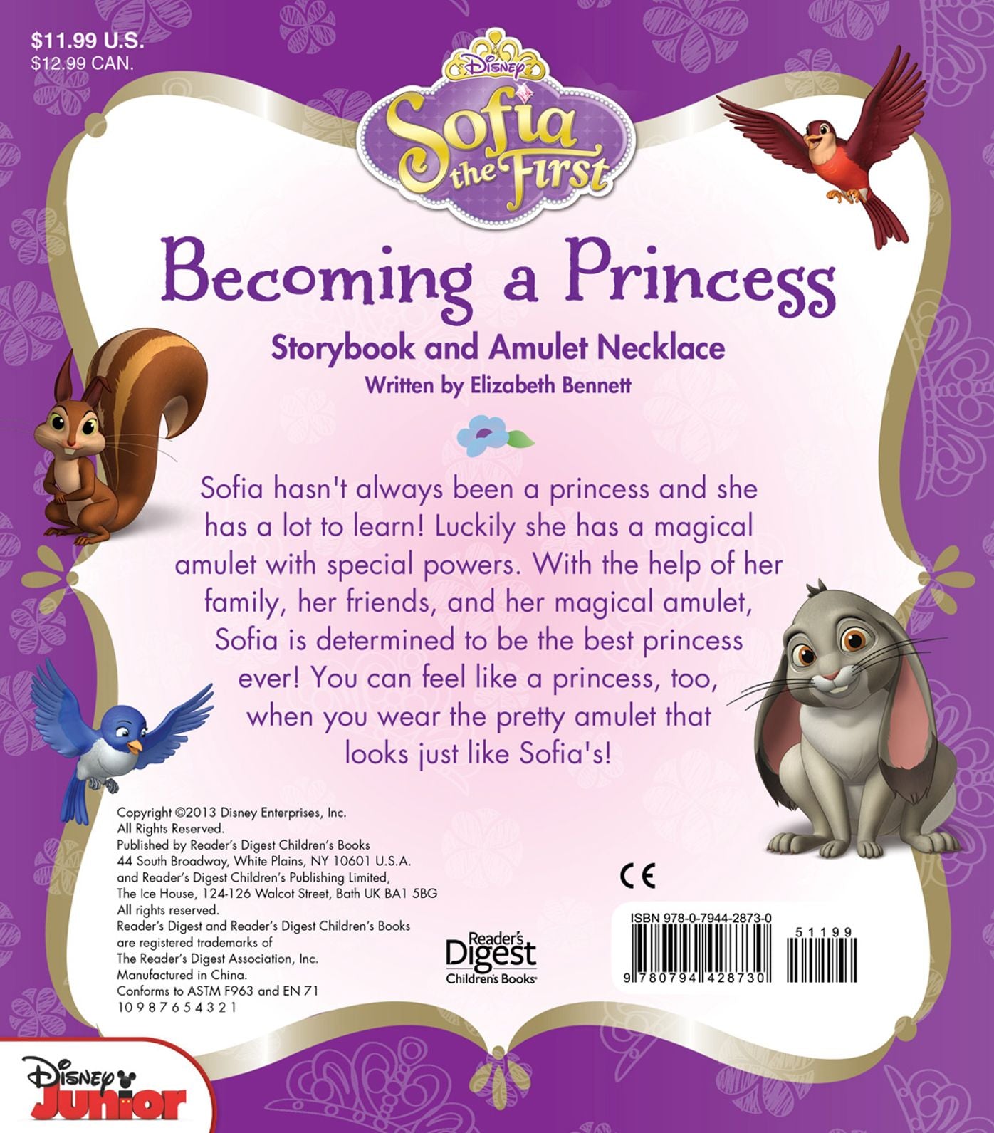 Disney Sofia the First Becoming a Princess: Storybook and Amulet Necklace