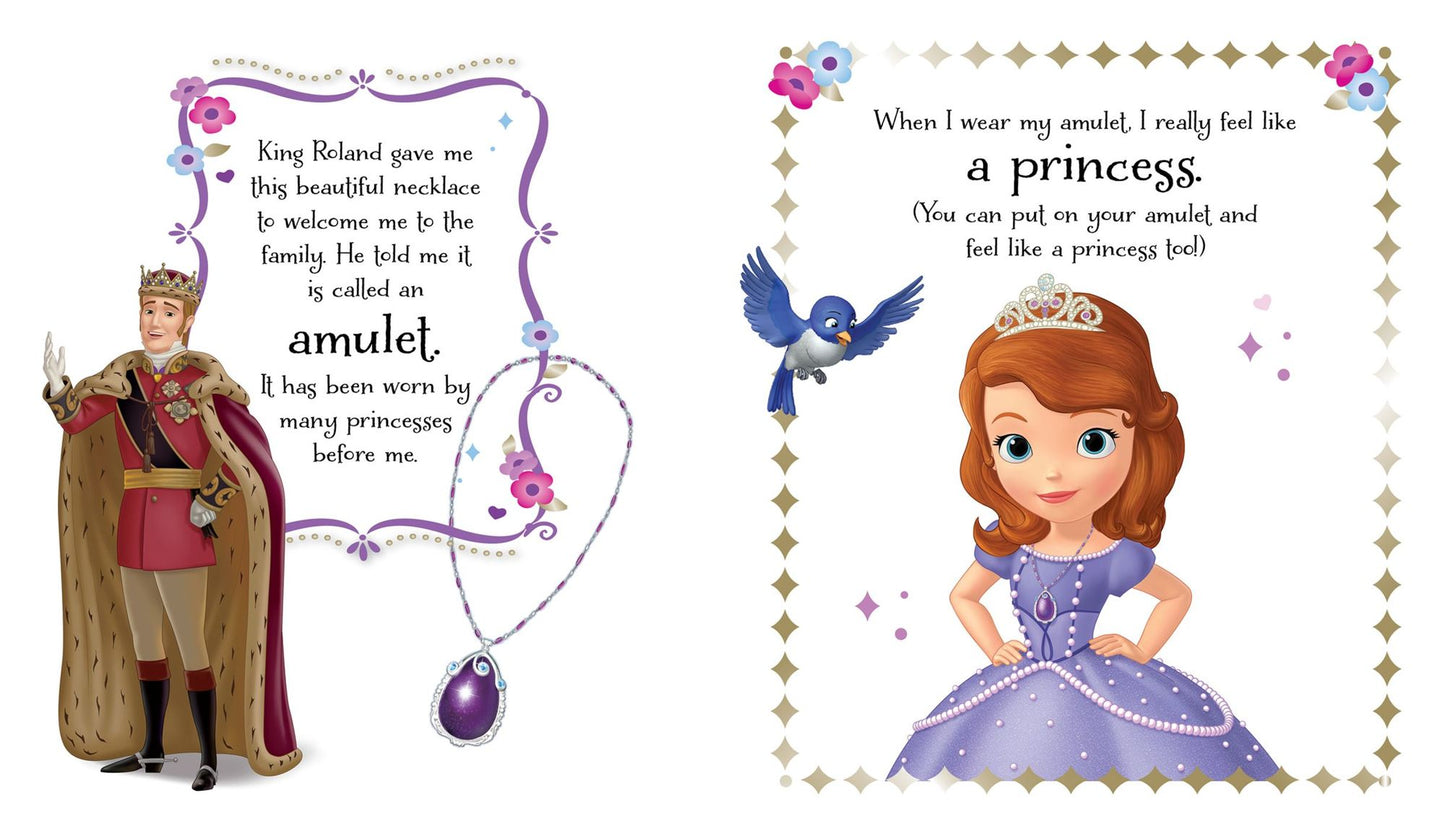 Disney Sofia the First Becoming a Princess: Storybook and Amulet Necklace