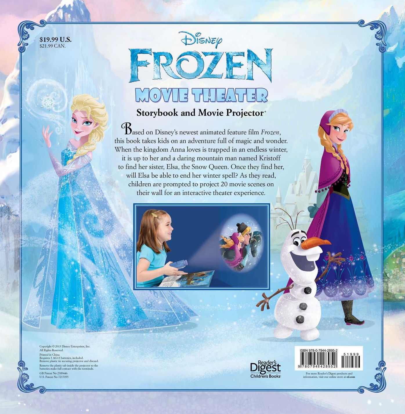 Disney Frozen Movie Theater: Storybook & Movie Projector
