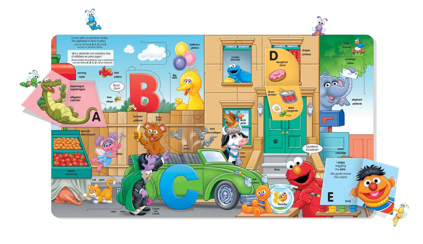 Sesame Street: Elmo's Word Book: An English/Spanish Flap Book